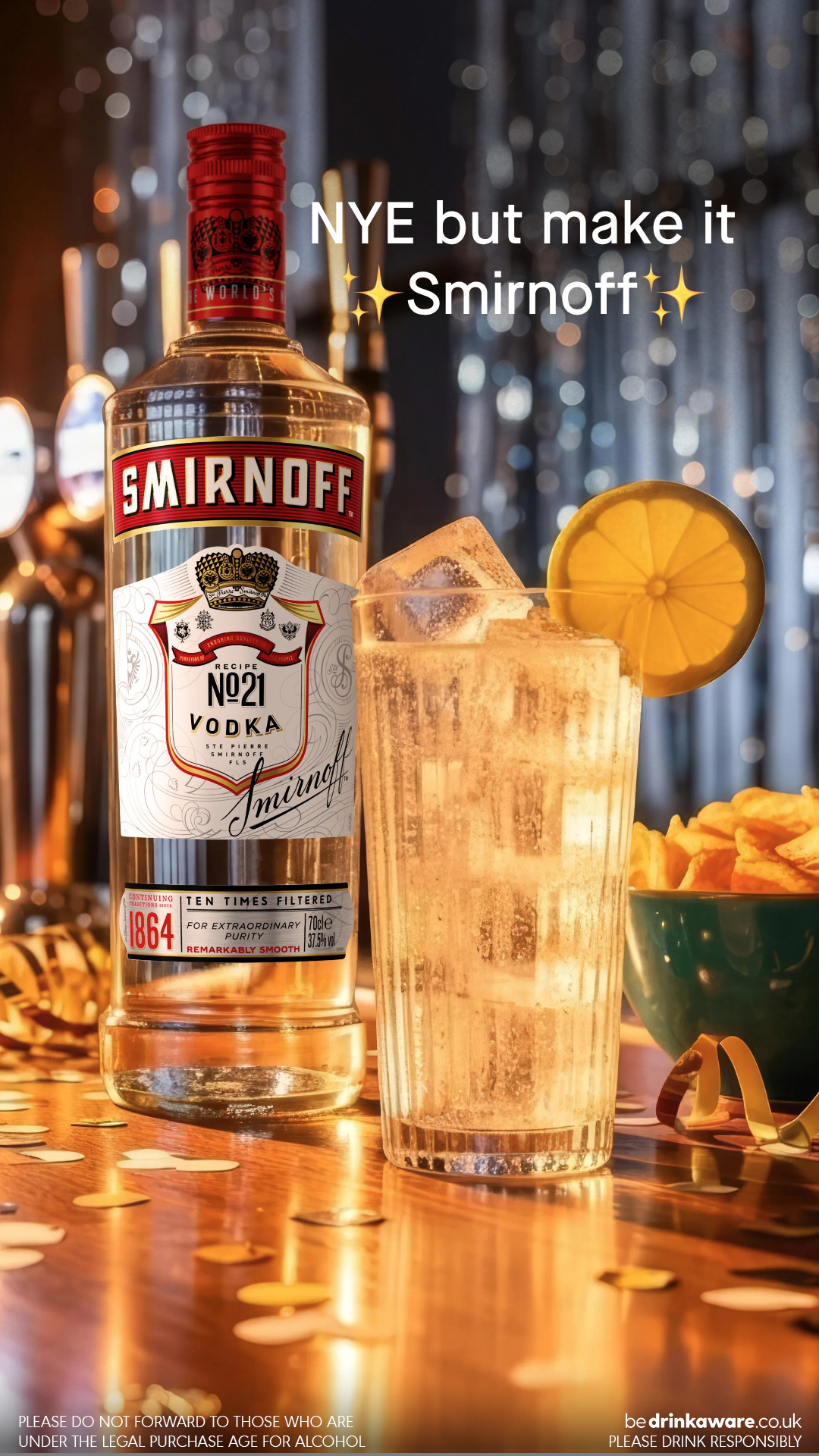 Smirnoff No. 21 Red Label Vodka 37.5 70cl